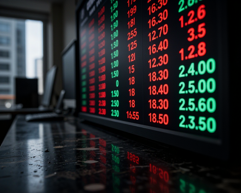Stock Market Ticker Noir