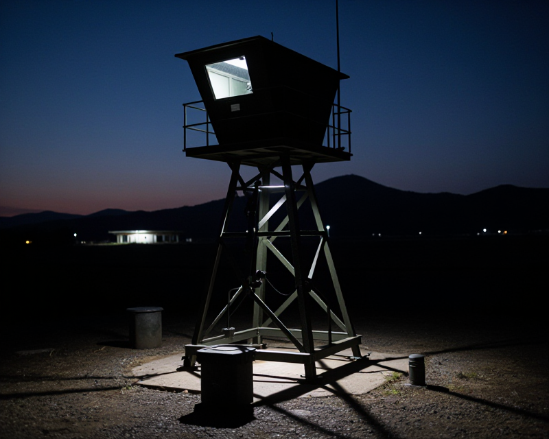 Military Outpost at Dusk