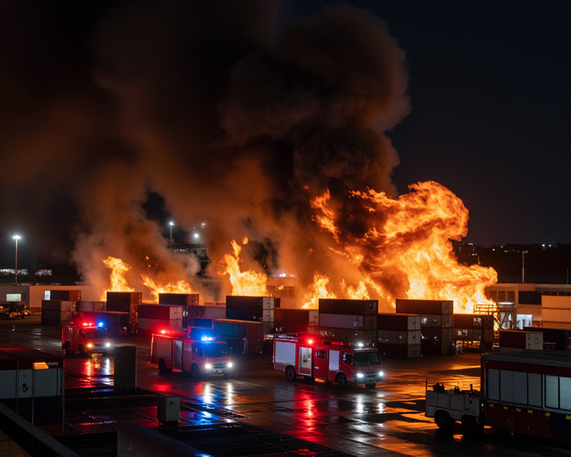 Cinematic Warehouse Fire