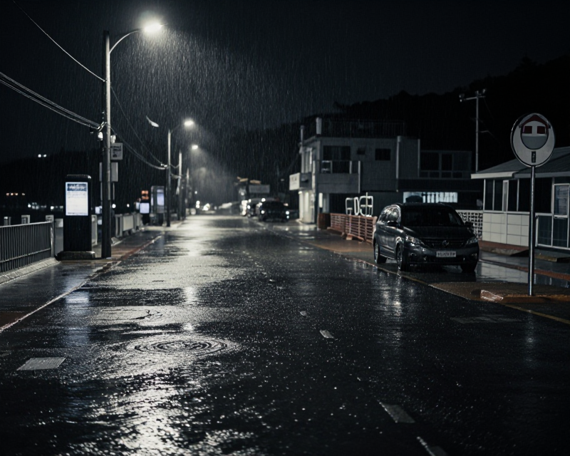 Flooded South Korean Cityscape
