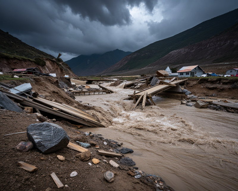Devastated Himalayan Landscape