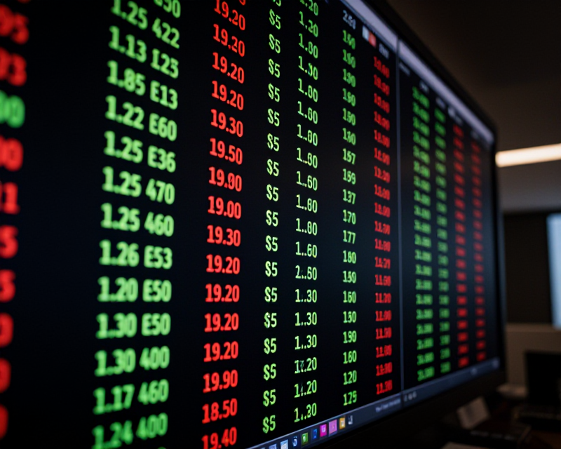 Stock Market Ticker Noir
