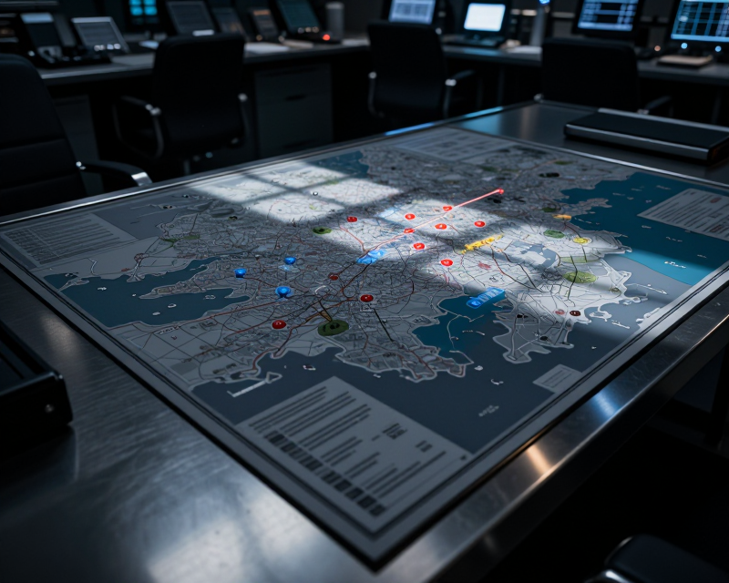 Strategic Command Room Noir