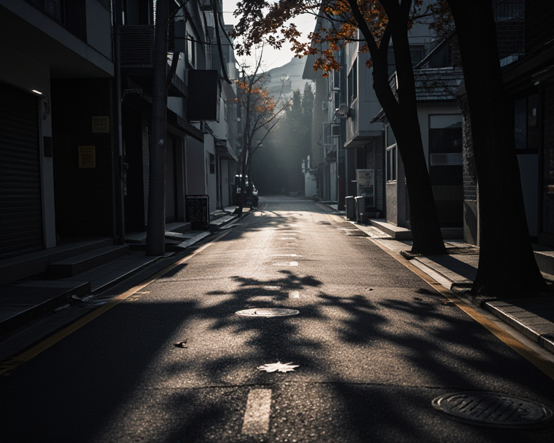 Moody Autumn Morning in Seoul