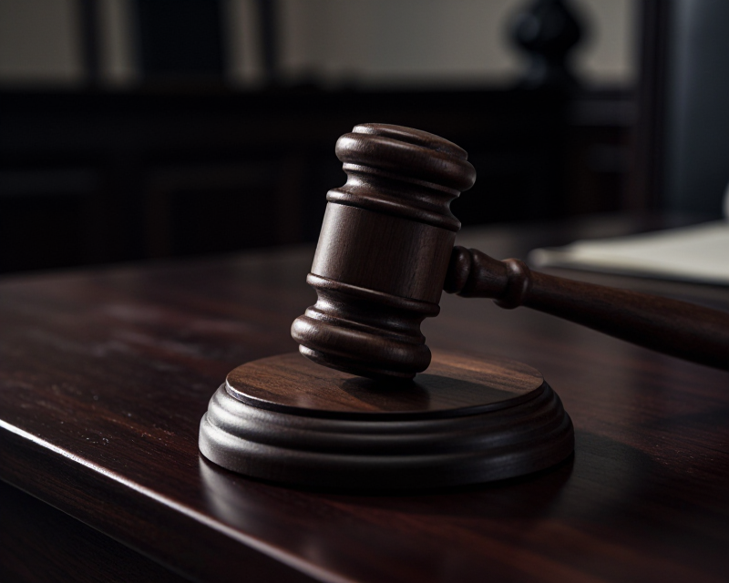 Judicial Gavel in Noir Style