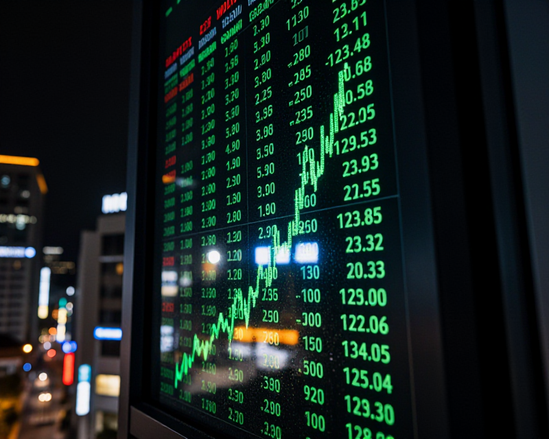 Seoul Stock Market Night View