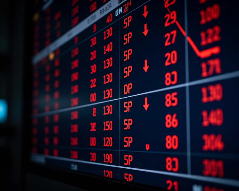 Descending Stock Market Ticker