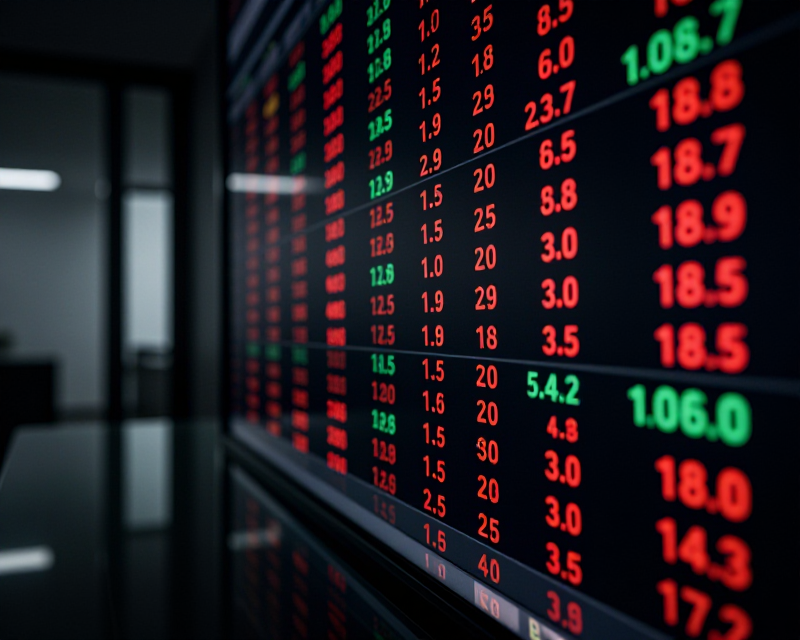 Stock Market Ticker Noir
