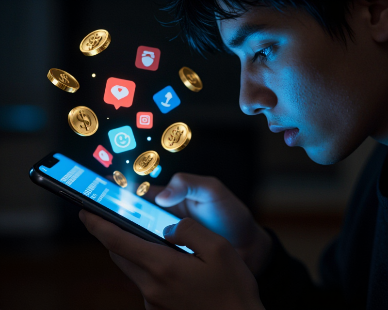 Digital Addiction Symbolism