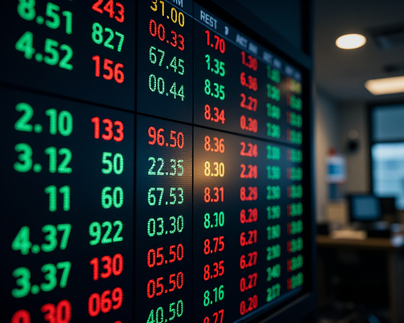 Stock Market Ticker Noir
